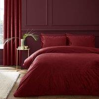 Catherine Lansfield Kingsley Soft Matt Velvet Duvet Cover and Pillowcase Set