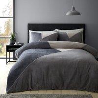 Catherine Lansfield Cosy Larsson Geo Fleece Duvet Cover and Pillowcase Set