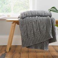 Bianca Cosy Soft Cable Knit Throw Blanket 130cm x 170cm