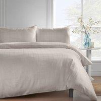 Catherine Lansfield Woven Check Duvet Cover and Pillowcase Set