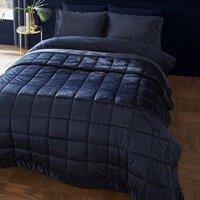 Catherine Lansfield Kingsley Matt Velvet Quilted Bedspread