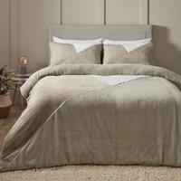 Catherine Lansfield Cosy Larsson Geo Fleece Duvet Cover and Pillowcase Set