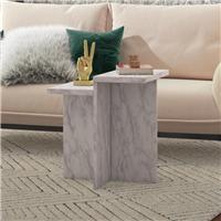 Brielle Side Table, Faux Marble