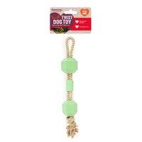 Mint Flavour Rubber & Rope Dog Toy