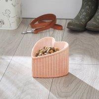 Heart Ribbed Pet Bowl