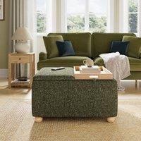 Elma Mixed Boucle Tray Table Ottoman