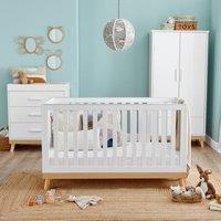 Babymore Mona 3 Piece Nursery Room Set, White