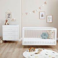 Babymore Kimi XL Acrylic 2 Piece Nursery Room Set