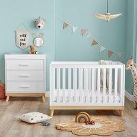 Babymore Mona Mini 2 Piece Nursery Room Set, White