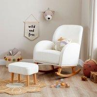 Freya Boucle Nursing Chair with Stool