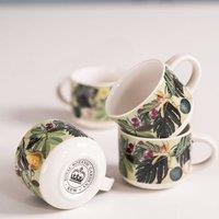 KEW Garden Bloom Set of 4 Espresso Mugs