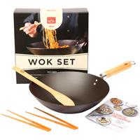 School of Wok Pre Seasoned Wok Set
