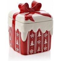 Christmas Gift Shaped Cookie Jar