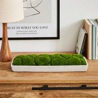 Artificial Moss in Cement Tray