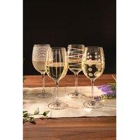 Set of 4 Mikasa Cheers White Wine Glasses