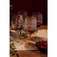 Set of 4 Mikasa Cheers Red Wine Glasses