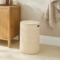 The Edited Life Rattan White Wash Laundry Basket