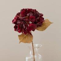 Artificial Dried Look Red Hydrangea Stem