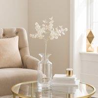 Artificial Cream Metallic Eucalyptus Stem