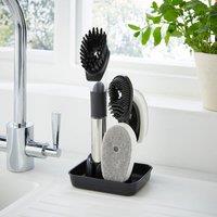 Refillable Dispensable Dish Brush with Interchangeable Heads