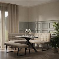 Indus Valley Aura Corner Dining Table and Bench Set