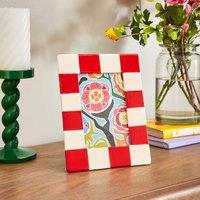 Striped Ceramic Photo Frame