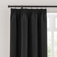 Luna Brushed Blackout Pencil Pleat Curtains