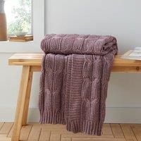 Chunky Marl Knit Throw Blanket 130cm x 170cm