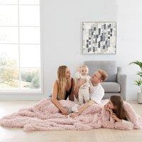 Cuddly Faux Fur Supersize Family Throw Blanket 245cm x 280cm