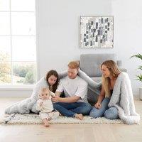Cuddly Faux Fur Supersize Family Throw Blanket 245cm x 280cm