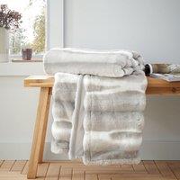 Flint Faux Fur Throw Blanket 130cm x 170cm