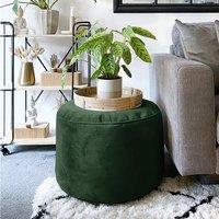 rucomfy Velvet Bean Bag Pouffe