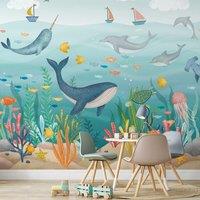 Kids Under the Sea Wall Mural