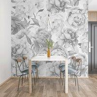 Tonal Peony Floral Wall Mural