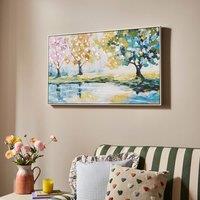Colourful Landscape Hand Finished Framed Canvas