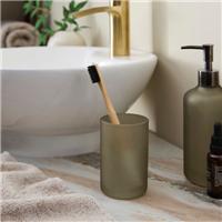 Hotel Glass Toothbrush Holder