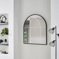 Cora Arched Etched Window Wall Mirror