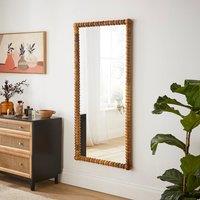 Turned Mango Wood Rectangle Full Length Wall Mirror