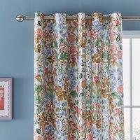 Eliza Botanical Polycotton Blackout Eyelet Curtains
