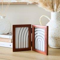 Mango Wood Hinged Double Photo Frame