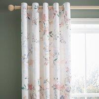 Esther Floral Polycotton Blackout Eyelet Curtains