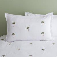 Palm Tree Embroidery Oxford Pillowcase