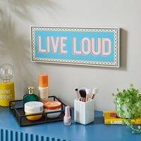 Live Loud Embroidered Wall Art