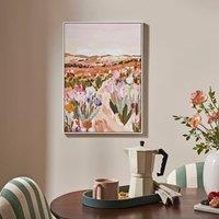Tulip Fields Hand Finished Framed Canvas