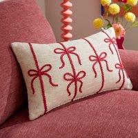Bow Cotton Square Cushion
