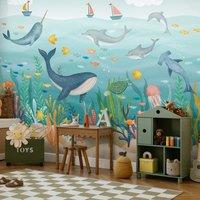 Kids Under the Sea Wall Mural
