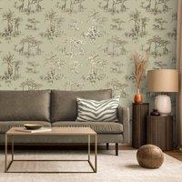Safari Toile Wallpaper