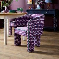 Sophie Robinson Dining Chair, Amaranth Wiggle Dot Fabric