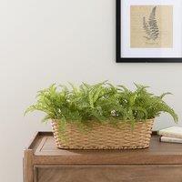 Artificial Fern Plant in Windowsill Basket