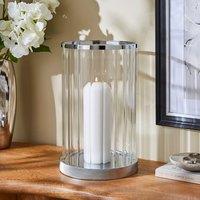 Hotel Chrome Hurricane Candle Holder